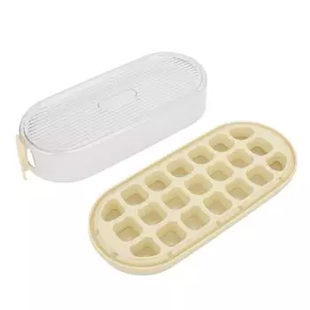 Лоток для кубиков льда с крышкой и контейнером Большая вместимость Многофункциональный штабелируемый портативный морозильник для кубиков льда