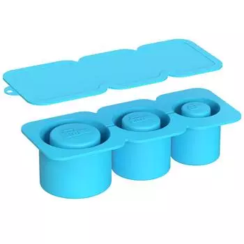 Лоток для кубиков льда с крышкой, силиконовый цилиндр, формы для кубиков льда для чашек на 30-40 унций (коричневый)