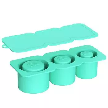 Лоток для кубиков льда с крышкой, силиконовый цилиндр, формы для кубиков льда для чашек на 30-40 унций (синий)