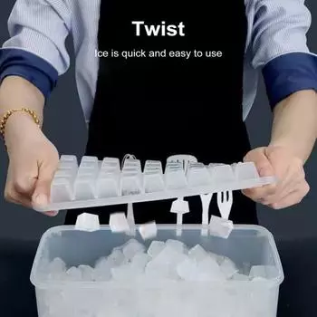 Лоток для льда с крышкой. Лоток для льда. Поворотный дизайн. Форма для льда. Легко очищаемый многоразовый льдогенератор для морозильной камеры. Four Layer