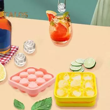Лоток для льда в форме розы Легко снимается Легкая практичная форма для изготовления льда большой емкости для коктейлей розовый