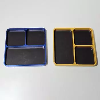 Лоток для магнитных винтов, детали инструментов для радиоуправляемых автомобилей, металлический органайзер с 4 отделениями, съемная магнитная подставка 0 синий