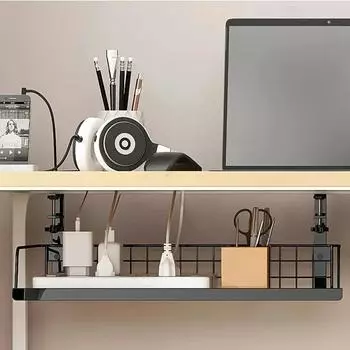 Лоток для прокладки кабелей под столом, стальные настольные кабельные организаторы без сверления, лоток для прокладки проводов, стойка для прокладки кабелей белый