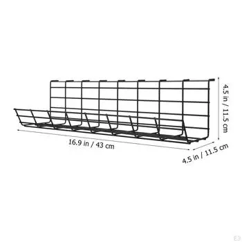 Лоток для прокладки кабелей Прочный провод с винтами Подставка для многоразового использования Стол для чёрный