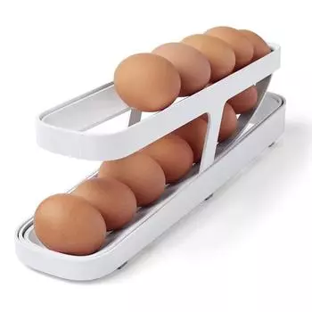 Лоток для яиц, прочный, не содержащий бисфенола А, износостойкий чехол, держатель, диспенсер, товары для дома белый