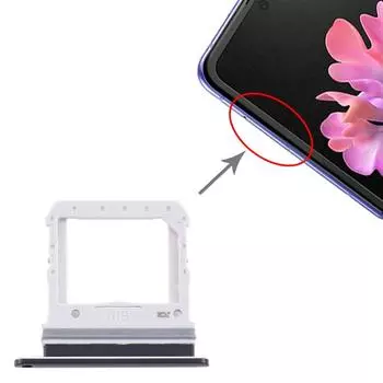 Лоток для SIM-карты для Samsung Galaxy Z Flip SM-F700 чёрный