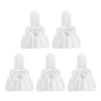 Лоток для снятия зубных оттисков, одноразовый, перфорированный, прозрачный, пластиковый, для снятия зубных слепков