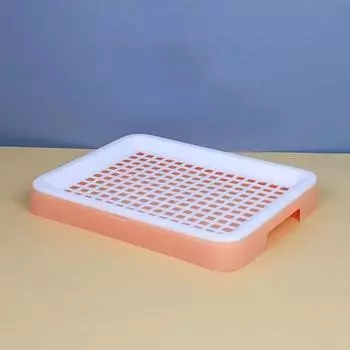 Лоток для туалета для кроликов и хомяков, туалетный лоток для маленьких домашних животных, угловой туалет для кроликов, хомяков, кошек-драконов, морских свинок, голландских свиней розовый