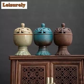 Лотос Рифма Курильница Китайская Дзен Бытовая Керамическая Тарелка Держатель Для Благовоний Печь Креативные Аксессуары Для Чайной Церемонии Орнамент