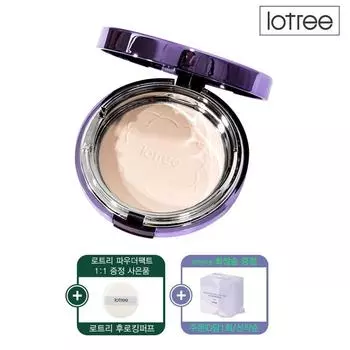Lotry Rosa Centifolia Powder Pact 2 types, No. 21 Natural Beige, 1 pc.