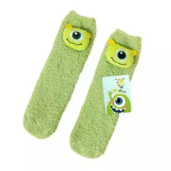 Лотсо Дышащие Плюшевые Носки-Монстры Синий Розовый Зеленый Зима Пара Женские Мужские Mike