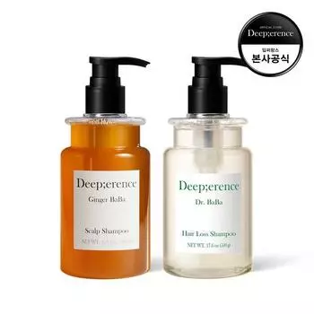 [Lotte Exclusive 1+1] Шампунь для кожи головы Ginger Baba 500 мл + Dr.. Шампунь против выпадения волос Baba 500 г