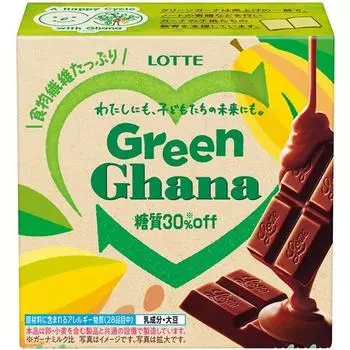 lotte Green Ghana 30% скидка на сахар 48 г шоколада 1