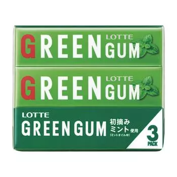 Lotte Green Gum 3 упаковки x 10 штук