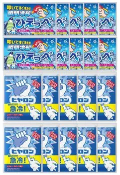 Lotte Hyalon 116 г мгновенно охлаждающий пакет Hieppe [Охлаждающие товары] + [10 шт.] синий