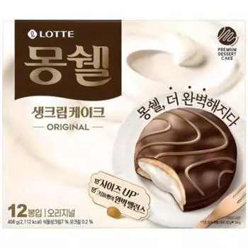 Lotte Moncher Fresh Cream Cake 408 г Original