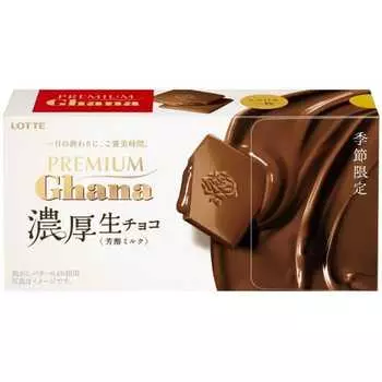 lotte Premium Ghana Rich Raw Chocolate [Mellow Milk] 12 кусочков шоколада 1