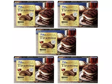 LOTTE Tiramisu Winter limited edition Сладости для взрослых с ароматом западного ликера Кофе Сыр Маскарпоне Шоколад Шоколад Западный ликер