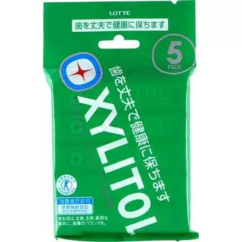 LOTTE Ксилитовая камедь со вкусом лайма и мяты, тип зерна 21 г (14 зерен) 5 PackFood for Specified Health Use» признана C Food for Specified Health Use» признана C 1
