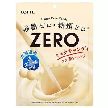 LOTTE Zero молочные конфеты (мешок) 50 г Многофункциональные, но без сахара молочные конфеты Многофункциональные, но без сахара молочные конфеты 1