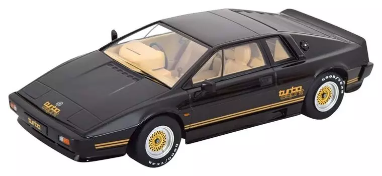 Lotus Esprit Turbo 1981 в масштабе KK, готовый продукт 1/18, черный/золотой