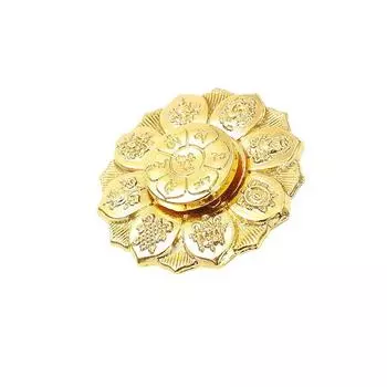 Lotus Fingertip Gyro Toy Buddha Eye Spinner Finger Gyro Lotus Wheel Bronze Fingertip Rotate Buddhist Meditation Decoration Gift золотистый