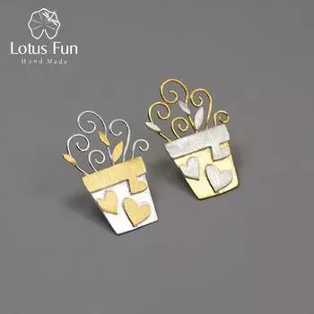 Lotus Fun, прекрасная романтическая брошь в виде цветочного горшка ручной работы, модная вечеринка, простая подарочная брошь для женщин