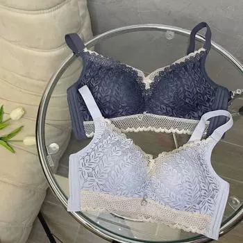 Lotus маленькая грудь тонкая чашка новый детский хлопок удобный без стальных колец кружевной бюстгальтер 70 зелёный