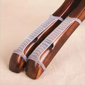 Лоты: 50 эластичных противоскользящих силиконовых ручек для вешалок, полосок для вешалок, подушечек S белый