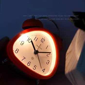 Loud Alarm Clock For Bedroom With Precision Travel Time Nightlight Function Super Silent Pointer black зелёный