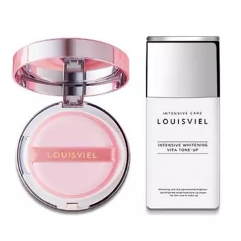 [LOUISVIEL] Интенсивный отбеливающий крем Vita Tone Up 50 г + кушон Peach Pitch SPF50+ PA+++ 15 г набор 01. Cream