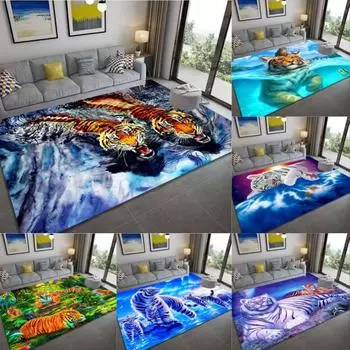 LOUSIDREAM ковер с рисунком тигра для гостиной, домашнего декора, диван, стол, ковер, противоскользящая подушка для стула, коврик для отдыха, кухонный коврик, дверной коврик 40cm by 60cm