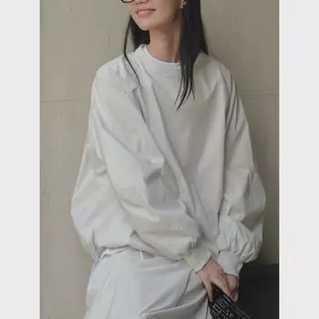 Louvre Женский осенний японский повседневный свитер с круглым вырезом – свободный, удобный, облегающий топ с длинными рукавами