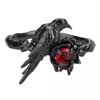 Love and Deepspace Black Raven Ring Adjustable Artisan Rings Sylus Crow Cosplay Ring Props Gift