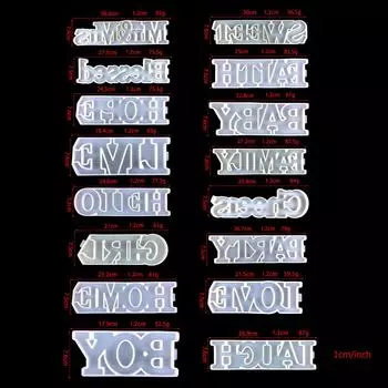 Любовь и семья силиконовая форма письмо силиконовая смола форма литье эпоксидной смолы формы для внутренней семейной мебели декор DIY ремесло 3