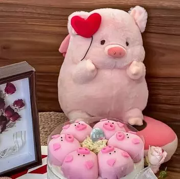 Love Angel Pig Pig Pillow Doll Cute Plush Toy Big Cloth Doll Children S Birthday Gift Men And Women 30cm