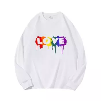 LOVE Autumn Clothing Long Sleeved Pure Cotton New Men s and Women s Top, Spring Inner Layer, Basic Shirt, Round Neck Long Sleeved T-shirt M коричневый