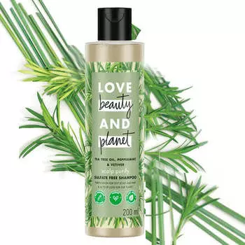 Love Beauty and Planet Очищающий шампунь без сульфатов с чайным деревом, мятой и ветивером - 200 мл