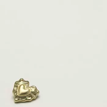 Love Button Gold Silver Clothing Button Women s Jacket Decorative Suit Double Sided Nylon Coat Suit Button 1 #[17.5mm wavy edge love fog gold]