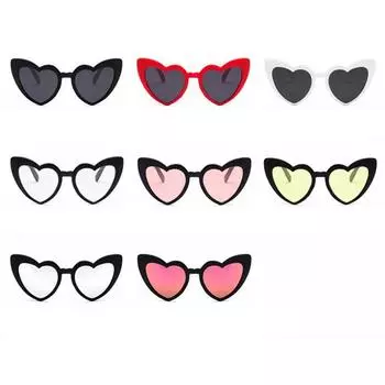 Солнцезащитные очки Love Cat Eye для женщин, винтажные, в форме сердца, UV400, ретро-модные очки, аксессуары 2