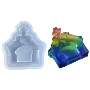 Love Church Resin Mold Crystal Epoxy Silicone Form Jewelry Ornament Handmade Craft Making Supplies DIY Decorations