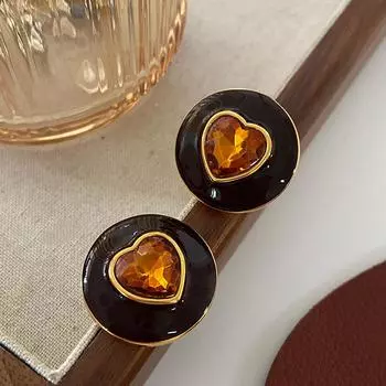 Love Цирконий Пуссета Модная Атмосфера Высокое Чувство Сладкий Прохладный Ветер Французский Свет Роскошь Универсальная Эмаль Капля Глазурь