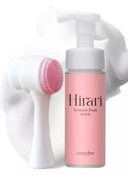 Love Cosmetics Hirari Intimate Foam 150 мл Нежная пена для интимной гигиены Слабокислотная пена для умывания Сделано в Японии [Кисточка в комплекте]