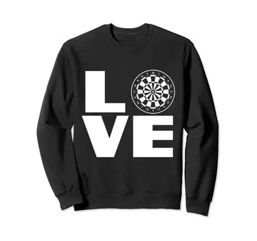 Love Dartboard Darts Игрок в дартс Команда по метанию дротиков Тренер по стрелкам чёрный