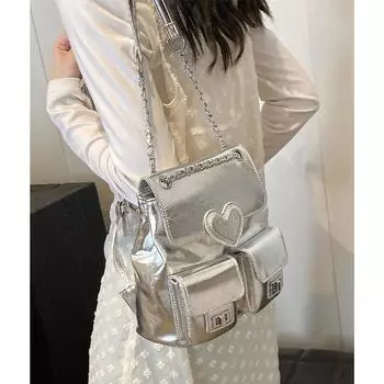 Love Design женский рюкзак новый универсальный цепной рюкзак модный дорожный маленький школьный рюкзак женский