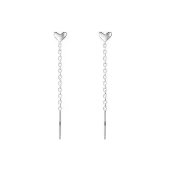 Love Ear Cable Простой дизайн Милые и симпатичные серьги в форме сердца Темперамент Новый стиль Студенческий тренд