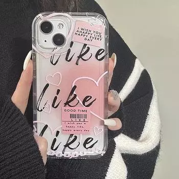 Love Flower Pattern Clear Soft TPU Case For iPhone 15 14 Pro Max 7 8 14 Plus Case For iPhone 13 11 12 Mini XS X XR Cover Fundas For iPhone 14