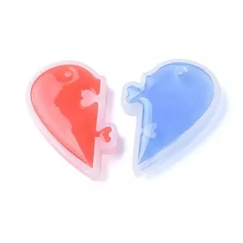 Подвеска в форме сердца с подвесками из силикона DIY Изготовление ювелирных изделий из смолы Ремесло