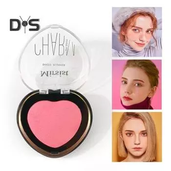 Love Heart Компактная пудра румяна матовая высокопигментированная стойкая натуральная однотонная палитра для макияжа лица для женщин и девушек C