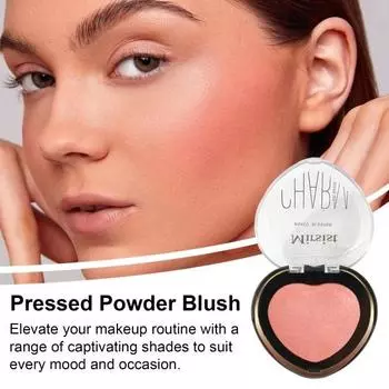 Love Heart Компактная пудра румяна матовая высокопигментированная стойкая натуральная однотонная палитра для макияжа лица для женщин и девушек